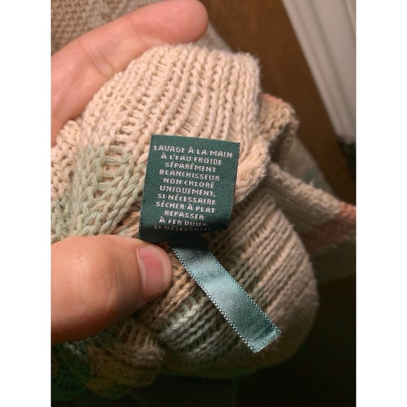 Lauren Ralph Lauren Tan Knit Aztec Southwestern Sweater Size M Western Heavy - Picture 9 of 11